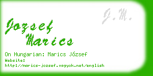 jozsef marics business card